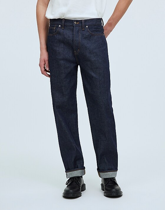 Madewell Vintage Relaxed Straight Jeans In Raw Selvedge Raw Selvedge
