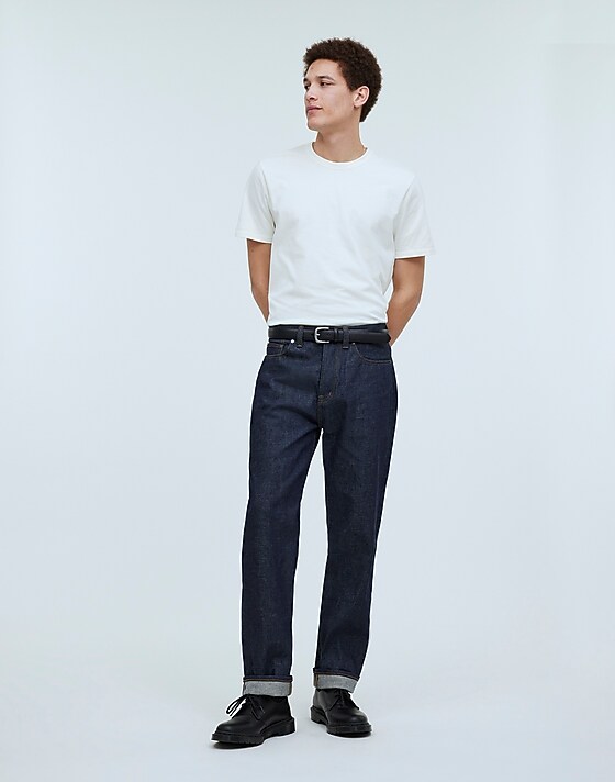 madewell Vintage Relaxed Straight Jeans in Raw Selvedge raw selvedge