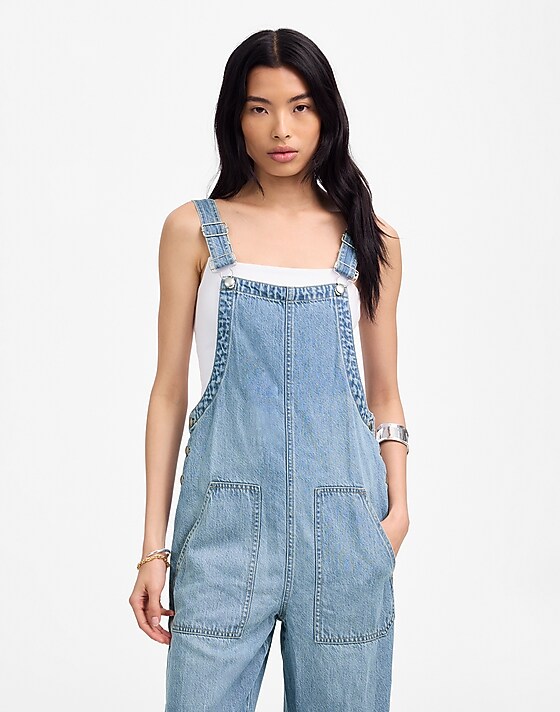 Madewell Wide-Leg Overalls In Ashbury Wash: Airy Denim Edition Ashbury Wash