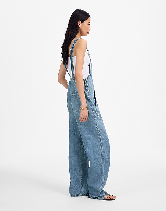 Madewell Wide-Leg Overalls In Ashbury Wash: Airy Denim Edition Ashbury Wash