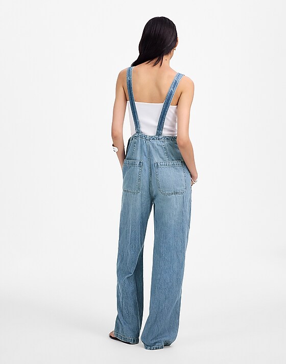 Madewell Wide-Leg Overalls In Ashbury Wash: Airy Denim Edition Ashbury Wash
