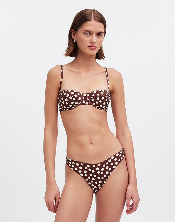 Madewell Zulu & Zephyr Currant Spot Bikini Top Currant Spot