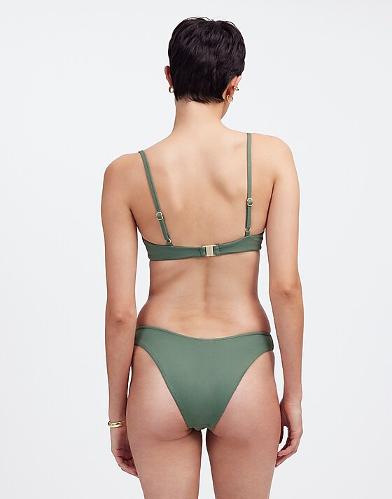 Madewell Zulu & Zephyr Eucalyptus Textured Balconette Bikini Top Eucalyptus