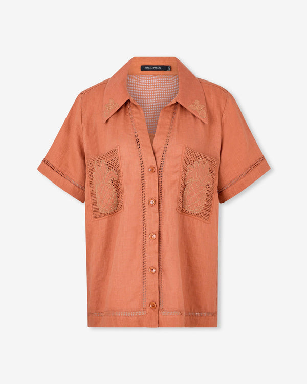magali pascal ANANAS SHIRT TERRA COTTA