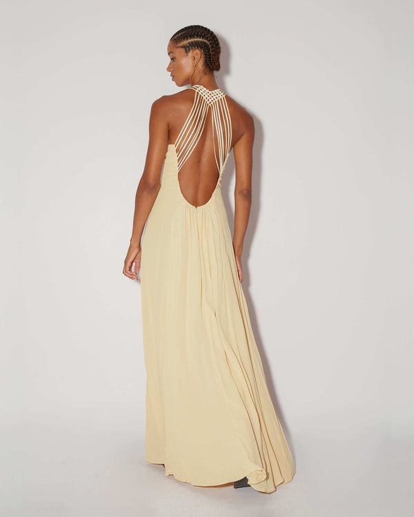 Magali Pascal ARMAND DRESS PASTEL YELLOW