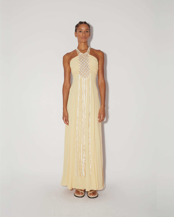 magali pascal ARMAND DRESS PASTEL YELLOW
