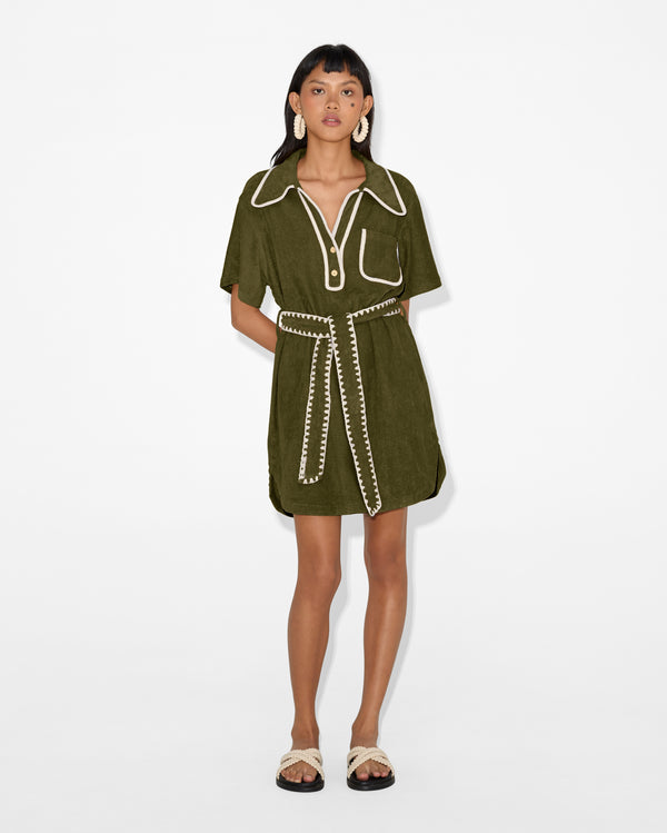 magali pascal BLAIR DRESS KHAKI