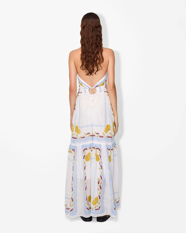 Magali Pascal CERISE MAXI DRESS FRUIT PRINT