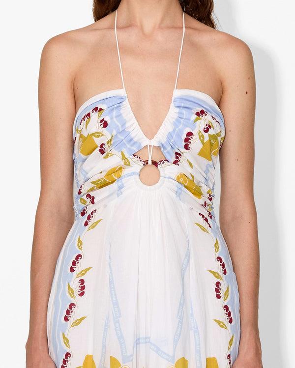 Magali Pascal CERISE MAXI DRESS FRUIT PRINT