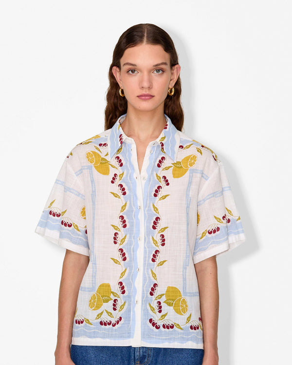 Magali Pascal CERISE SHIRT FRUIT PRINT