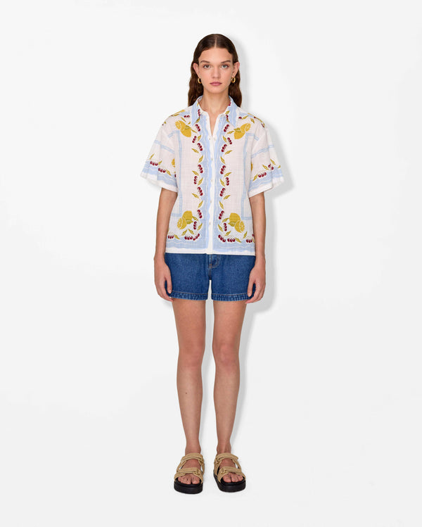 Magali Pascal CERISE SHIRT FRUIT PRINT