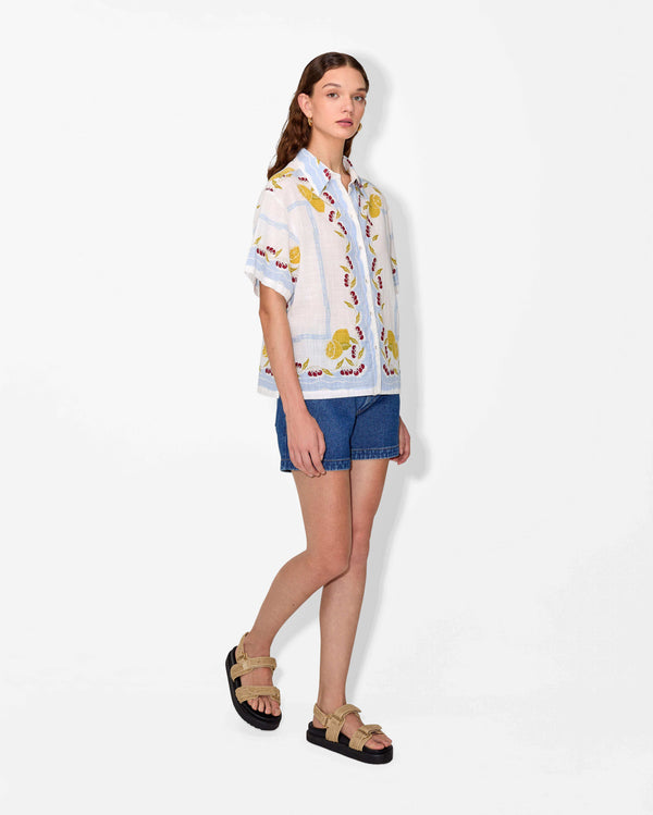 Magali Pascal CERISE SHIRT FRUIT PRINT