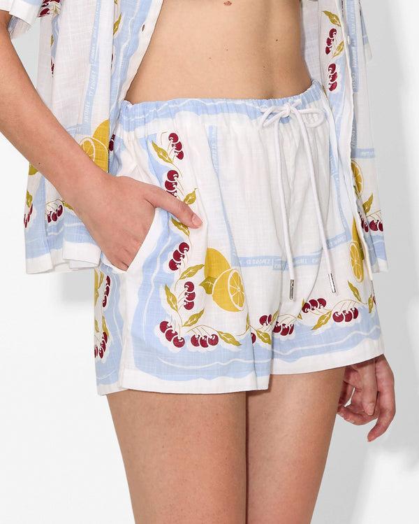 Magali Pascal CERISE SHORTS FRUIT PRINT