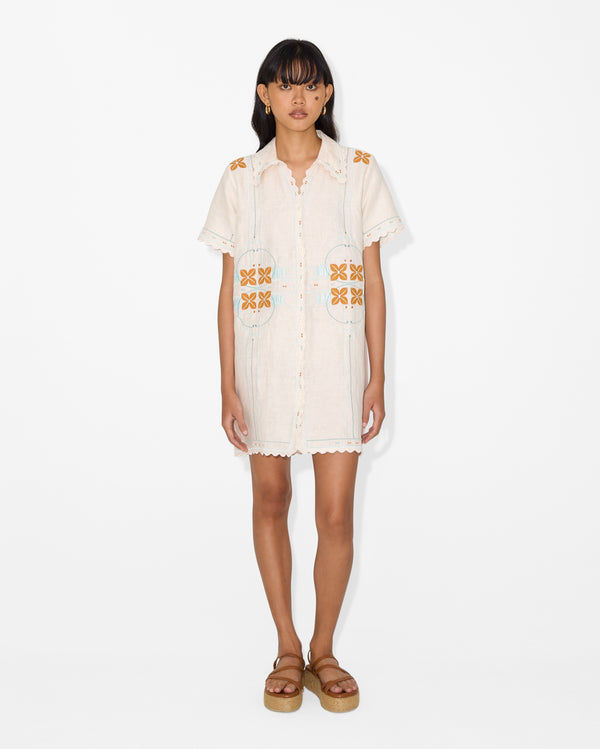 magali pascal CHARLES SHIRT DRESS PEARL