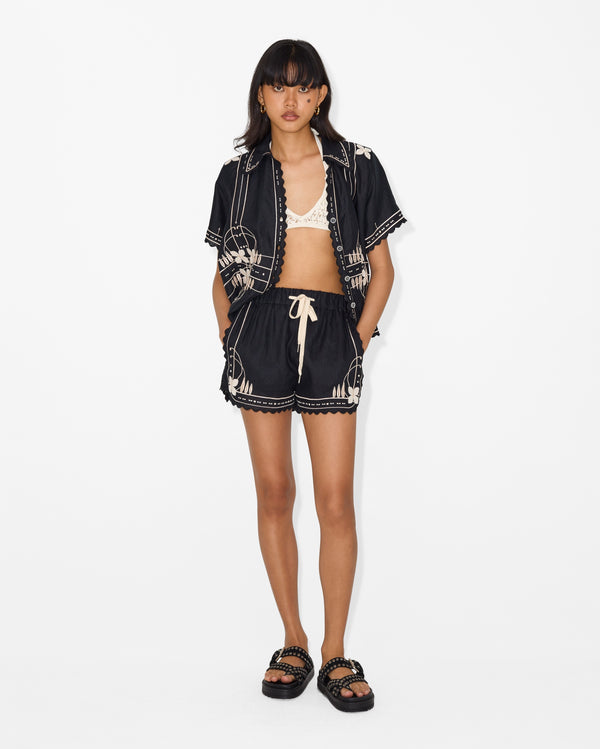 Magali Pascal CHARLES SHORTS OFF BLACK