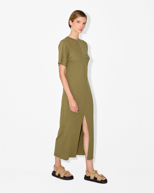 magali pascal CHIARA T-SHIRT DRESS DARK OLIVE