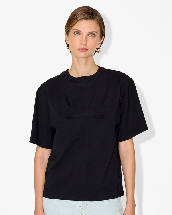magali pascal CHIARA T-SHIRT JET BLACK
