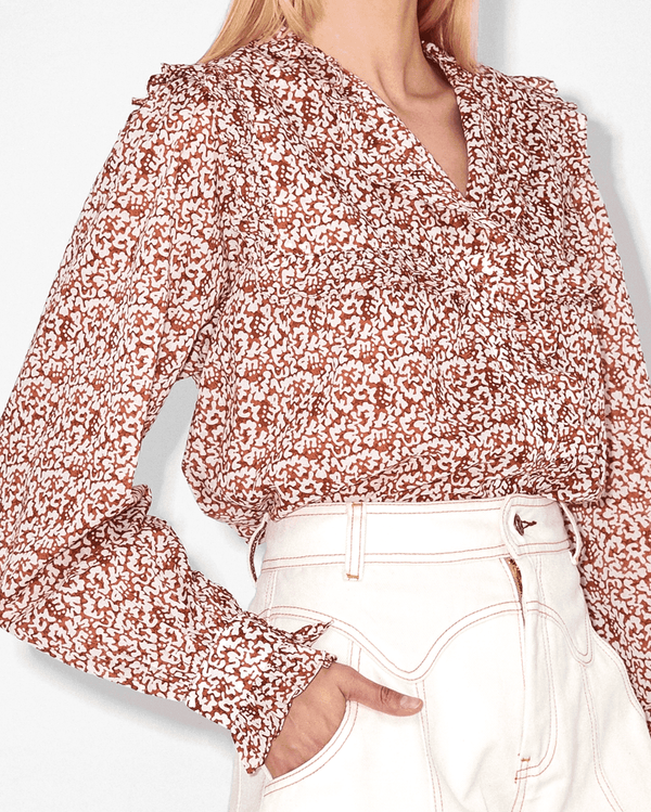 magali pascal CLARA SHIRT Coral