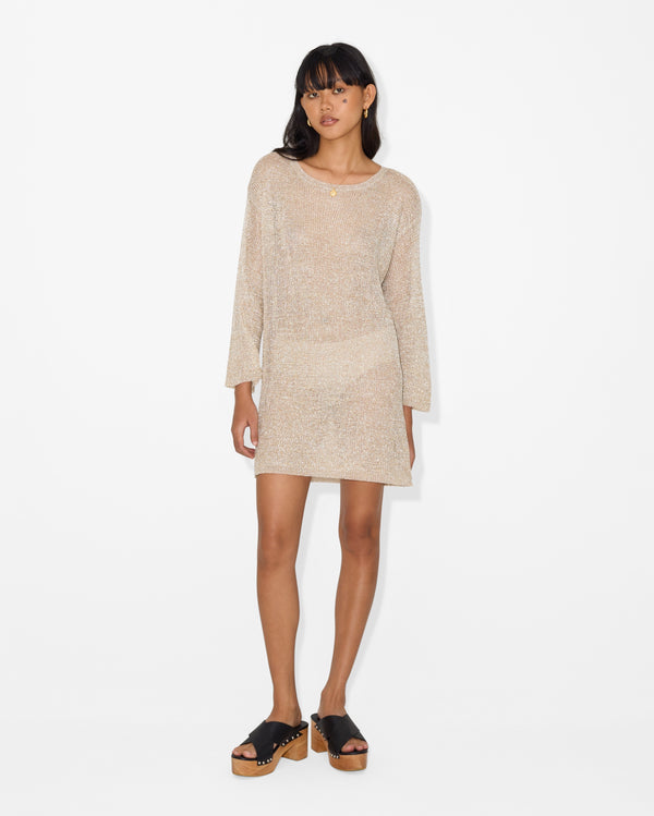 Magali Pascal DANIELLA DRESS SILVER GOLD