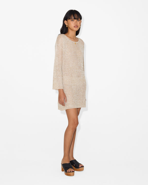 Magali Pascal DANIELLA DRESS SILVER GOLD
