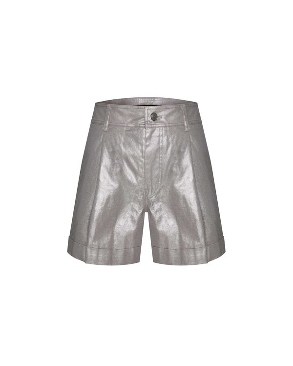 Magali Pascal DEBORAH SHORTS SILVER FOIL