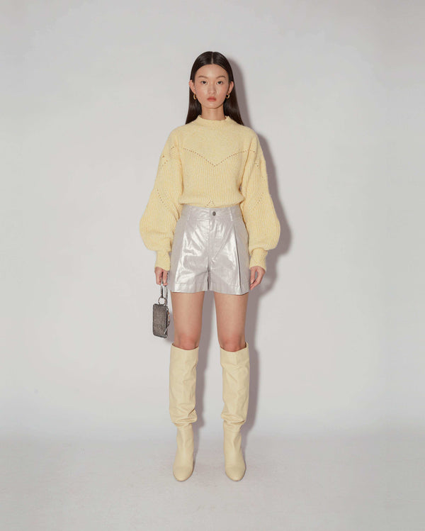 Magali Pascal DEBORAH SHORTS SILVER FOIL