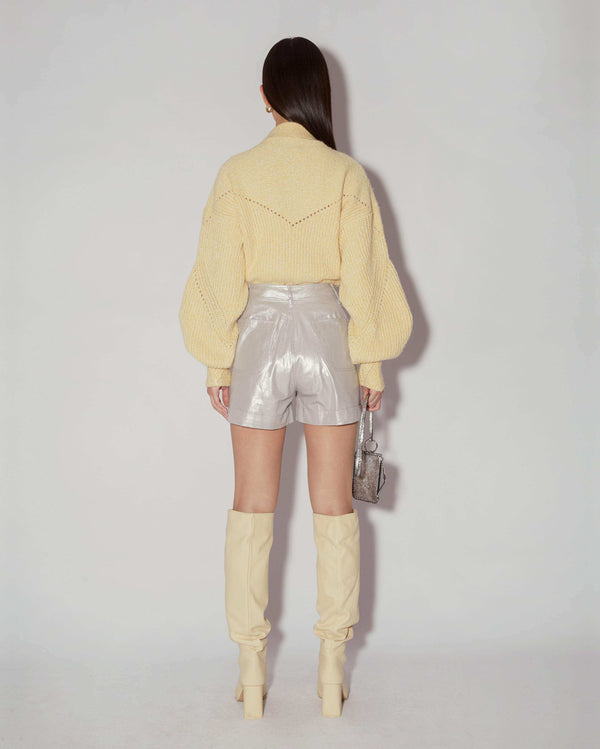 Magali Pascal DEBORAH SHORTS SILVER FOIL