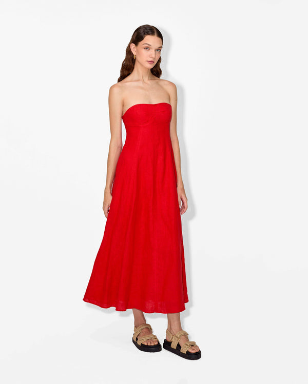 Magali Pascal DIANA DRESS FIRE RED