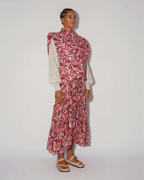 magali pascal DINA VEST PAINTED PAISLEY