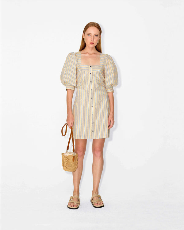 magali pascal DIXON DRESS YELLOW STRIPE