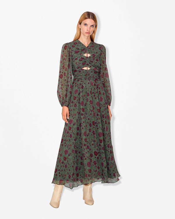 magali pascal EMILEE DRESS Tapestry Green