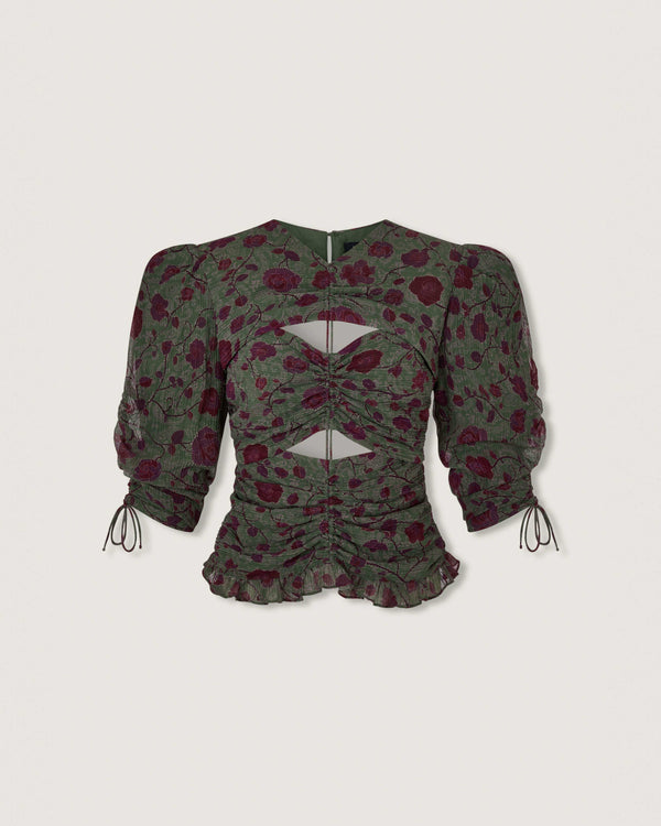 Magali Pascal EMILEE TOP Tapestry Green