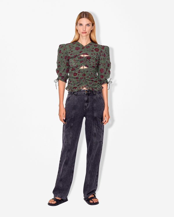 magali pascal EMILEE TOP Tapestry Green