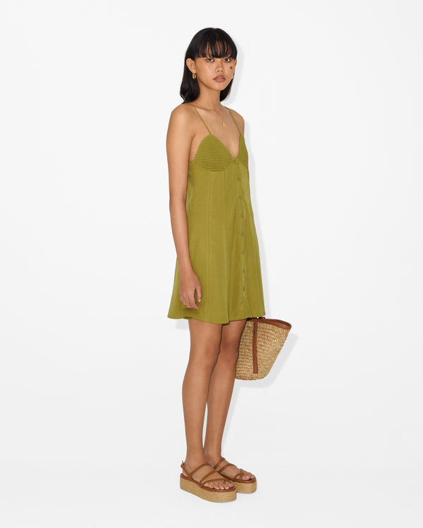 Magali Pascal FANNY MINI DRESS MOSS