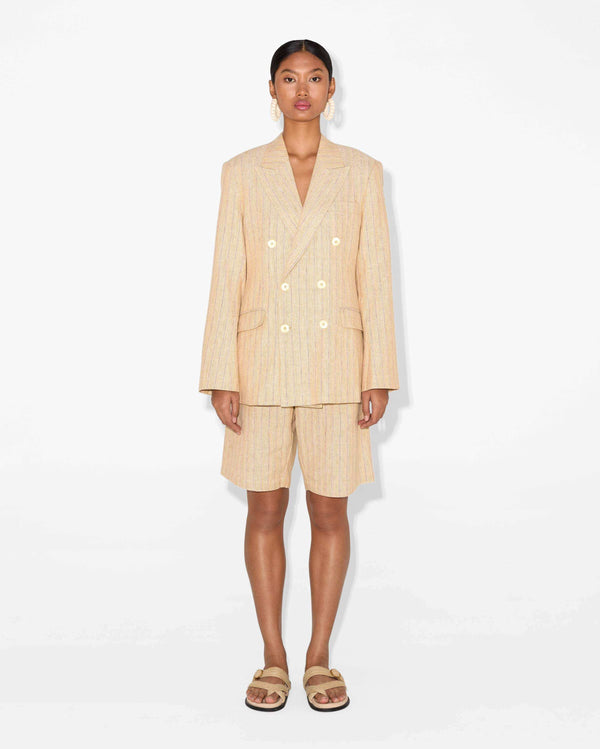 magali pascal FLORENTINE BLAZER MUSTARD STRIPE