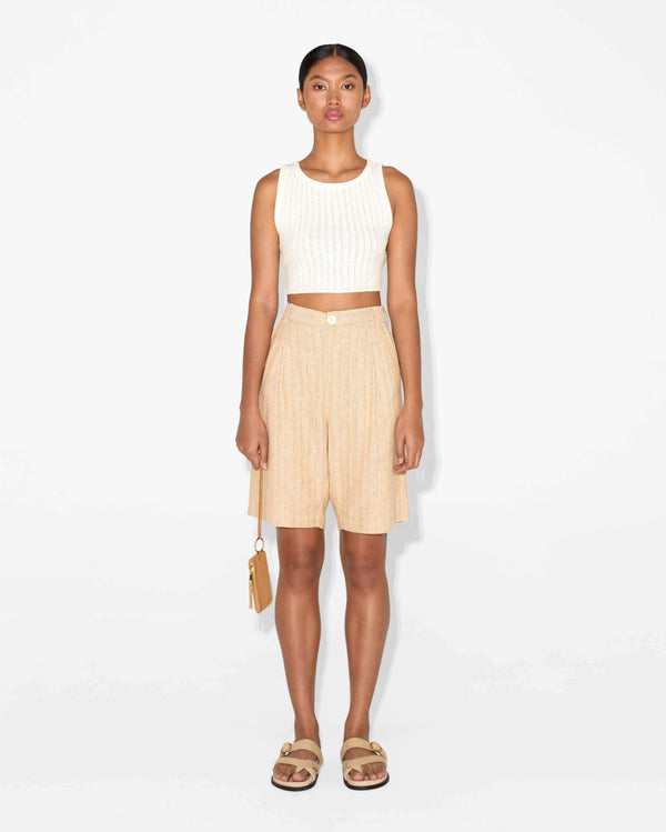 magali pascal FLORENTINE SHORTS MUSTARD STRIPE