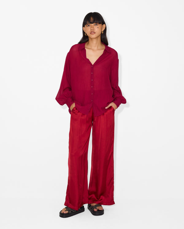 Magali Pascal FRANK PANTS DARK RASPBERRY