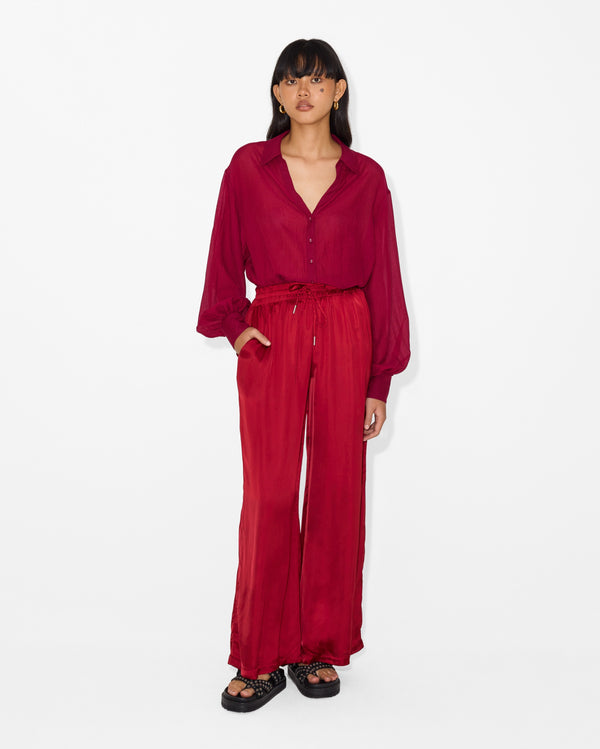 Magali Pascal FRANK SHIRT DARK RASPBERRY