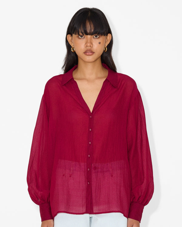 magali pascal FRANK SHIRT DARK RASPBERRY