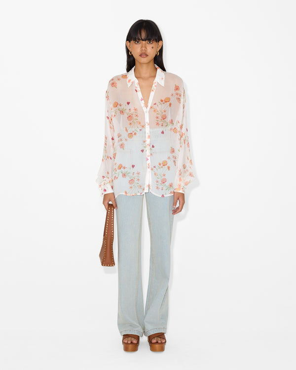 magali pascal FRANK SHIRT PETAL PRINT