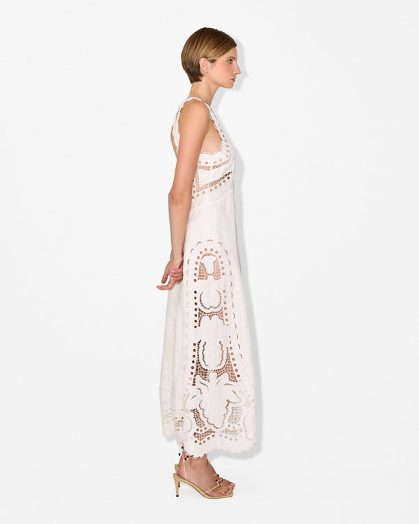 Magali Pascal FRUTTA MAXI DRESS OFF WHITE