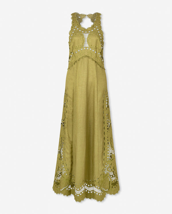 Magali Pascal FRUTTA MAXI DRESS OLIVE