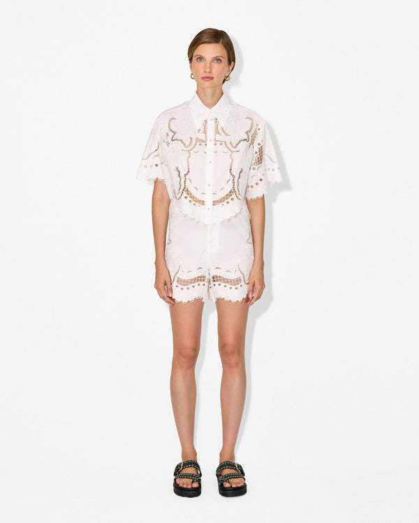 Magali Pascal FRUTTA SHORTS OFF WHITE