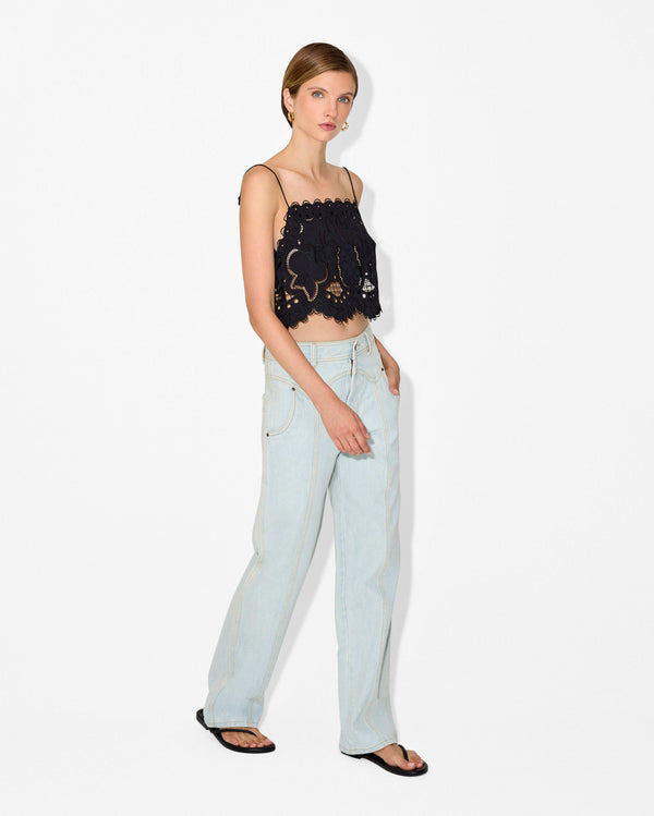 Magali Pascal FRUTTA TOP BLACK