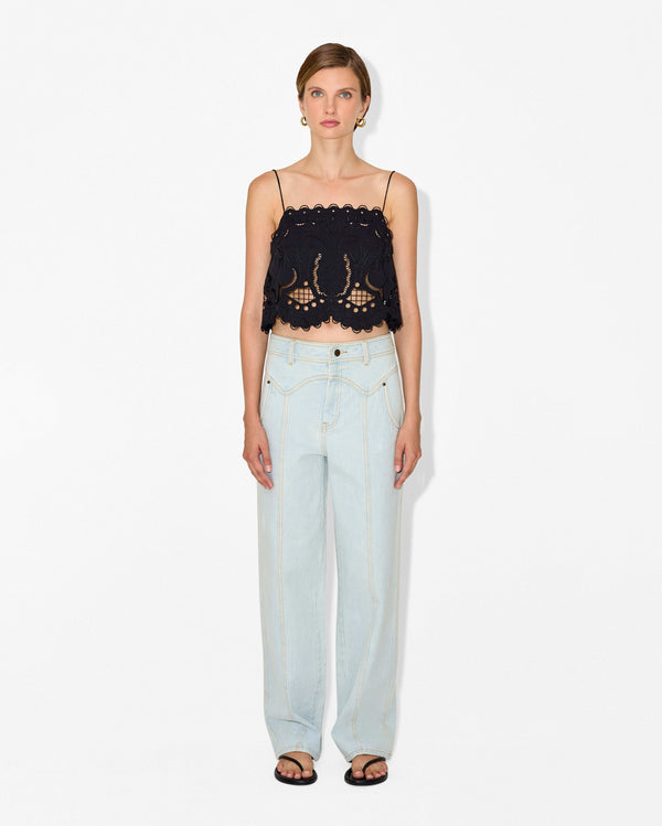 Magali Pascal FRUTTA TOP BLACK