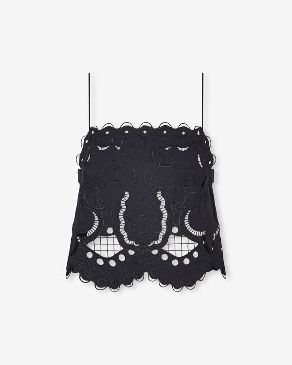 magali pascal FRUTTA TOP BLACK