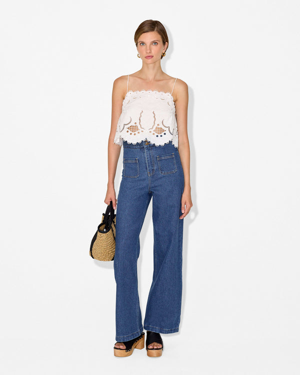 Magali Pascal FRUTTA TOP OFF WHITE