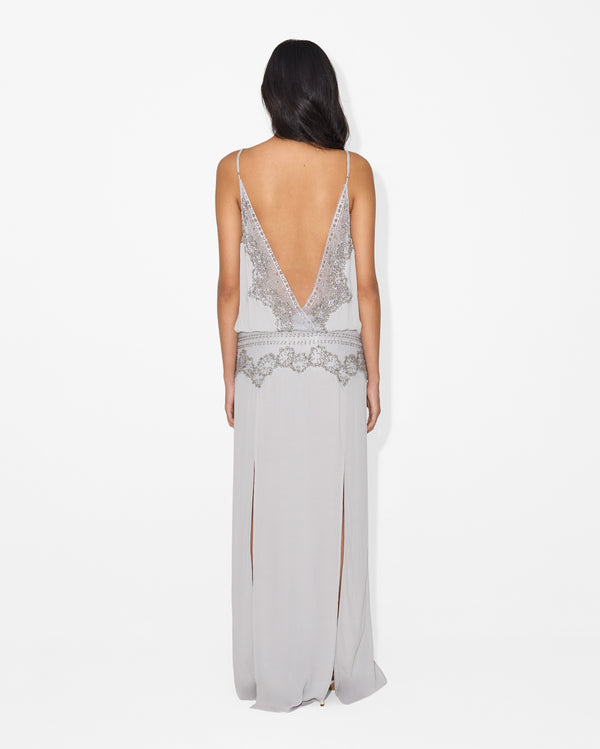 Magali Pascal GATSBY DRESS SILVER GREY