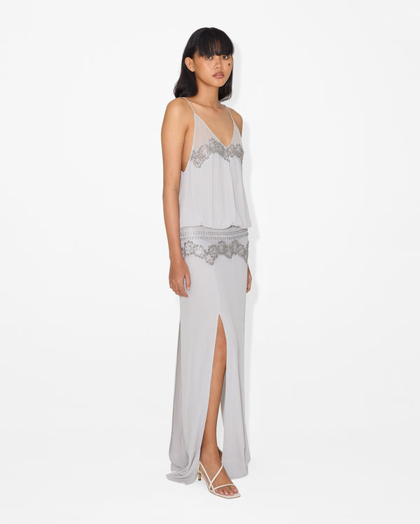Magali Pascal GATSBY DRESS SILVER GREY