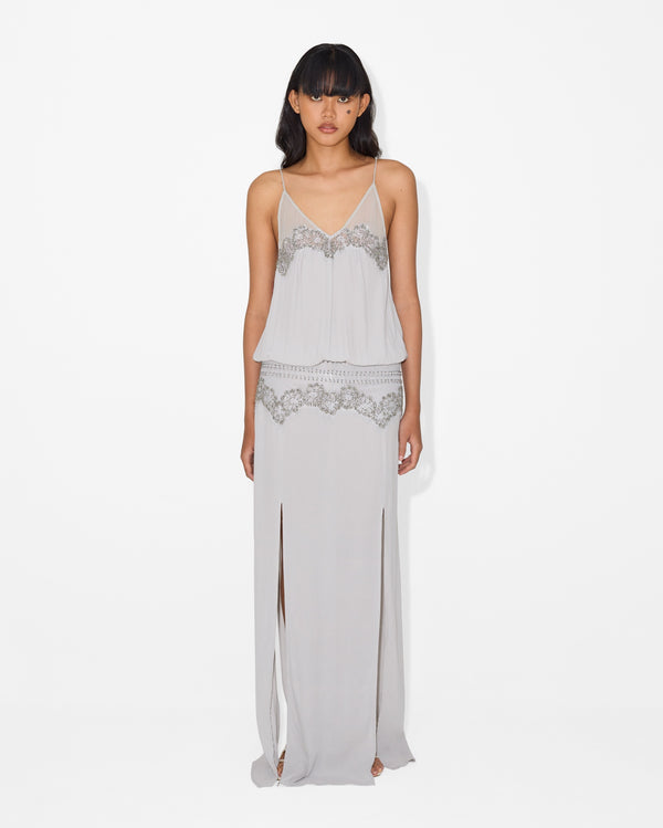 magali pascal GATSBY DRESS SILVER GREY